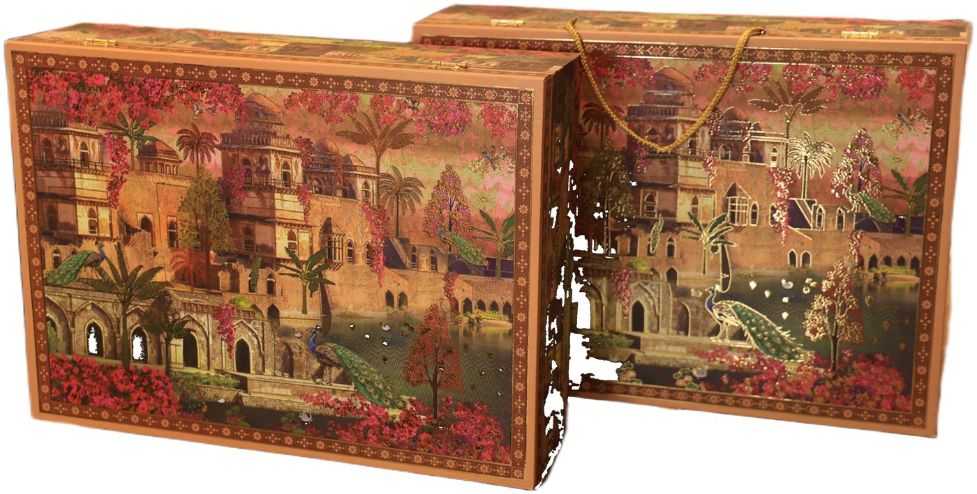 Gold Foil MDF Hamper - MDF Hamper Boxes